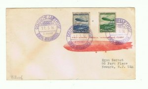 1936 2nd North American Flight Hindenburg Roessler addressed to Bernet