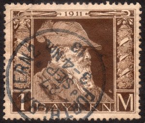 1911, Germany Bavaria 1Mk, Used, Mi 86II