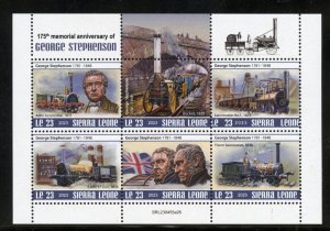 SIERRA LEONE 2023 175th MEMORIAL ANNIVERSARY OF GEORGE STEPHENSON SHEET MINT NH