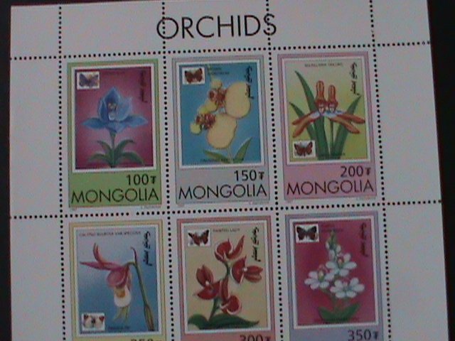 MOGOLIA-1997-SC#2269-77-LOVELY ORCHIDS & BUTTERFLY-MNH-SHEET VERY FINE