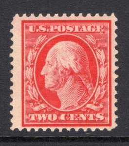 USA 1910 2¢ Washington Perf 12, SLwmk - OG MLH - SC# 375   (ref# 204115)