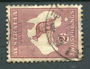 AUSTRALIA; 1929 early Roo issue fine used Shade of 2s. value