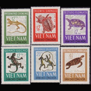 VIET NAM NORTH 1966 - Scott# 413-8 Reptiles Set of 6 NH