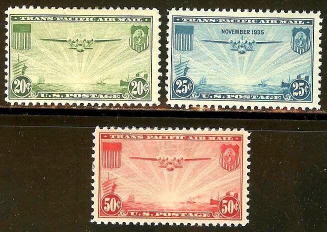 #C 20/21-22 US TRANSPACIFIC SET OF 3-MINT-FINE-VF