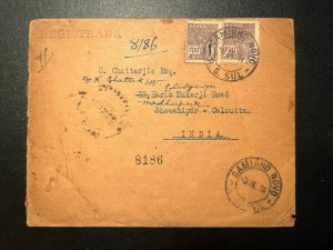 1934 Registered Brazil Cover Caminho Novo to Madkupur India