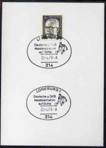 Postmark - West Berlin 1973 5pfg postal card with special...