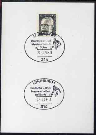 Postmark - West Berlin 1973 5pfg postal card with special...