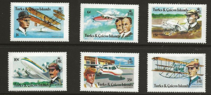 Turks & Caicos (1978)  - Scott # 347 - 352,   MNH