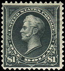 USA #276, 276a 1895 Perry $1 Black Types I & Ii :: Both s...