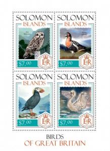 SOLOMON ISLANDS 2014 SHEET BIRDS OF GREAT BRITAIN slm14210a