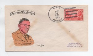 786 Lt. Gen. Joseph Stilwell on ships cancel cover U.S.S. Kimberly Jan 17, 1953