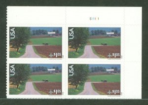 United States #C150 Mint (NH) Plate Block (Landscapes)