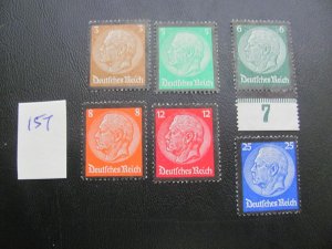 Germany 1934 MNH  SC 436-441 SET XF 140 EUROS (157)