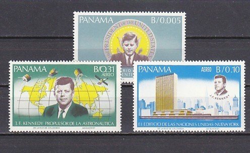 Panama, Scott cat. 473-473 B. President J. Kennedy, U.N., Space issue. ^