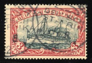 German Colonies, German East Africa #21a Cat$175, 1900 3r red and slate, used