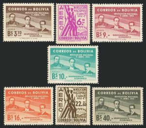 Bolivia C169-C174,MNH.Michel 529-535. Air Post 1953. Revolution of April 8,1952. 