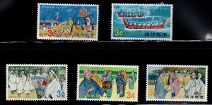 RYUKYU Scott 185-189 MNH** Folklore stamp set