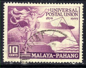 Pehang Malaya 1949 KGV1 10ct UPU Postal Union Used SG 49 ( F243 )