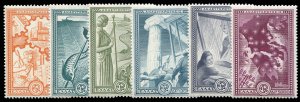 Greece #539-544 Cat$227.50, 1951 Marshall Plan, set of six, never hinged