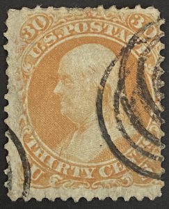 US Stamps - SC# 71 - Used - Possible Re-Perforation - SCV = $250.00