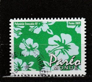 French Polynesia  Scott#  1000  Used  (2009 Pareo Fabric)