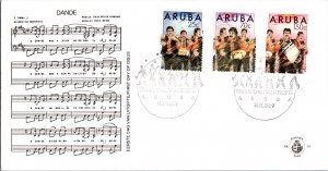 Aruba, Worldwide First Day Cover, Music