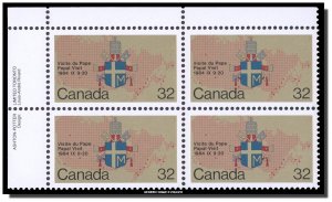 Canada - 1030 PB UL MNH - Papal coat-of-arms and map (1984) 32¢