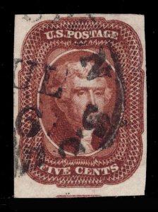 MOMEN: US STAMPS #12 IMPERF USED VF+ PF CERT LOT #86052