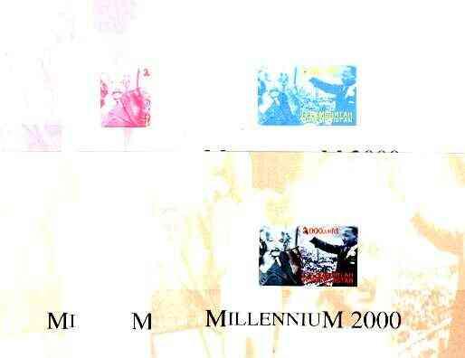 Turkmenistan 2000 Millennium souvenir sheet (Einstein &am...