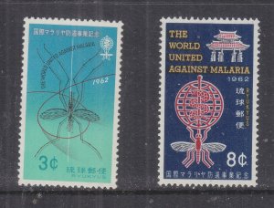 RYUKYUS, 1962 Malaria Eradication pair, mnh.