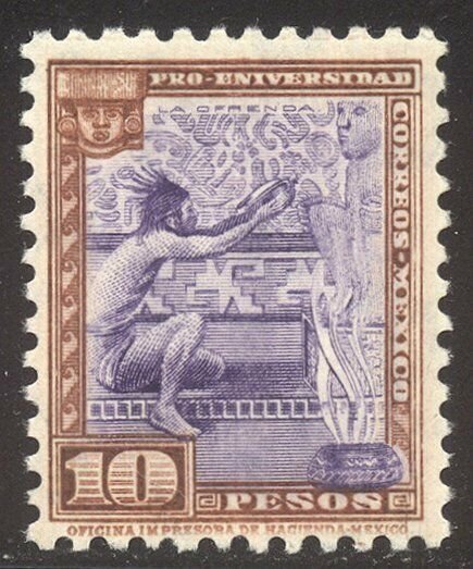 MEXICO #706 SCARCE Mint - 1934 10p Worshiper