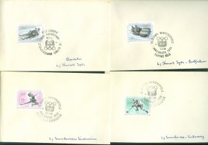 Austria.  4 Covers 1964. Winter Olympic Games Innsbruck. Sc#714-717 (4)