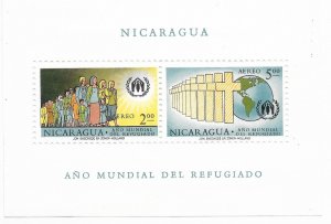 NICARAGUA 1961 INTERNATIONAL YEAR OF REFUGEES UN SS C452/3A MI BL54 MNH