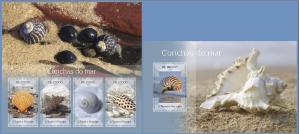 ST. TOME PRINCIPE 2014 2 SHEETS st14413ab MARINE LIFE SHELLS