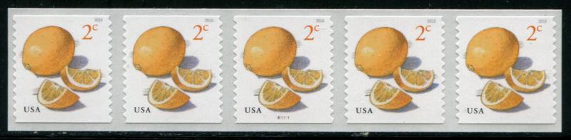 5256 US 2c Meyer Lemon SA coil, MNH PNC/5 #B11111 w/o back #