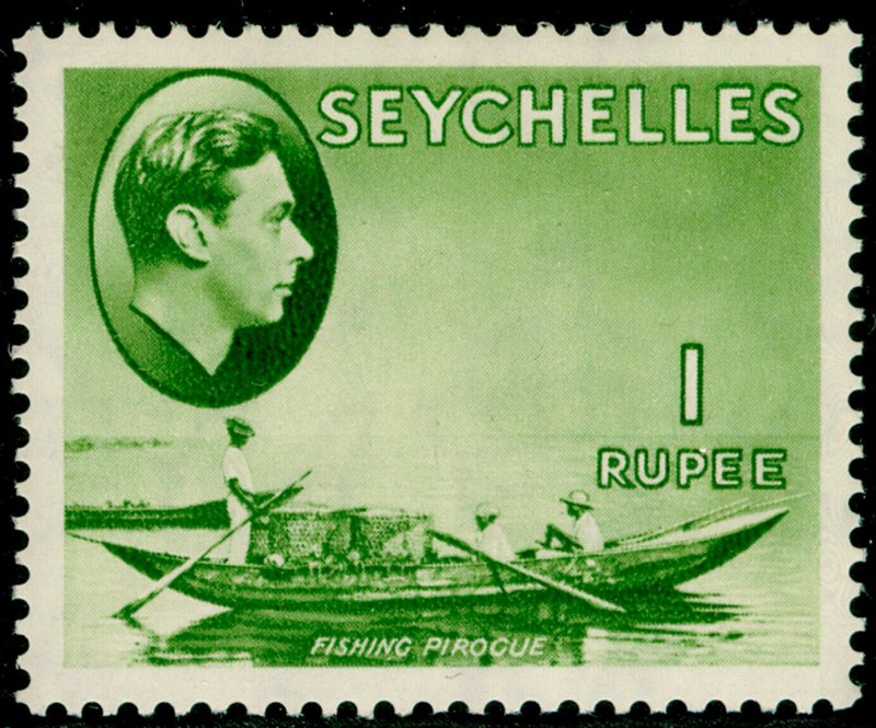 SEYCHELLES SG146, 1r yellow-green, LH MINT. Cat £150.