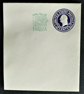 1958 US Sc. #U539 die 9, surcharged envelope, full corner cut square, very nice