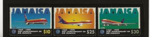 Thematic Stamps  Jamaica 1999 Air Jamaica set of 3 sg.947-9   MNH