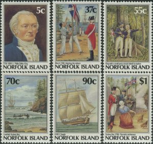 Norfolk Island 1988 SG438-443 Settlement 6th issue MNH