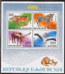 Burundi 1992, Animals s/s, MNH