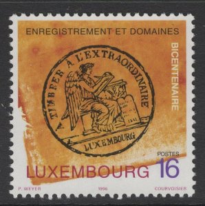 LUXEMBOURG SG1425 1996 REGISTRATION AND PROPERTY ADMINISTRATION MNH