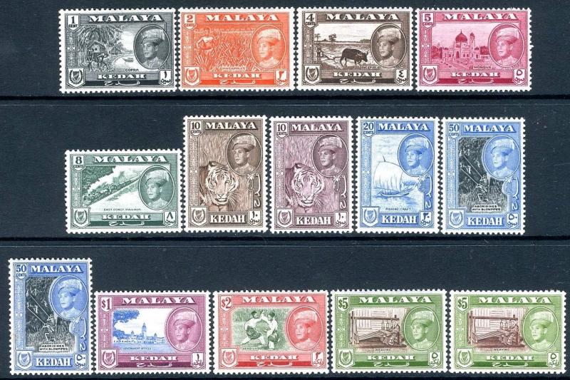 MALAYA (KEDAH)-1959 Set to $5 Including the additional listed perf. Varieties 