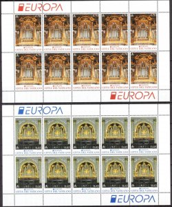 Vatican 2014 Europa CEPT 2 Sheets Value 15,50 Eur. MNH