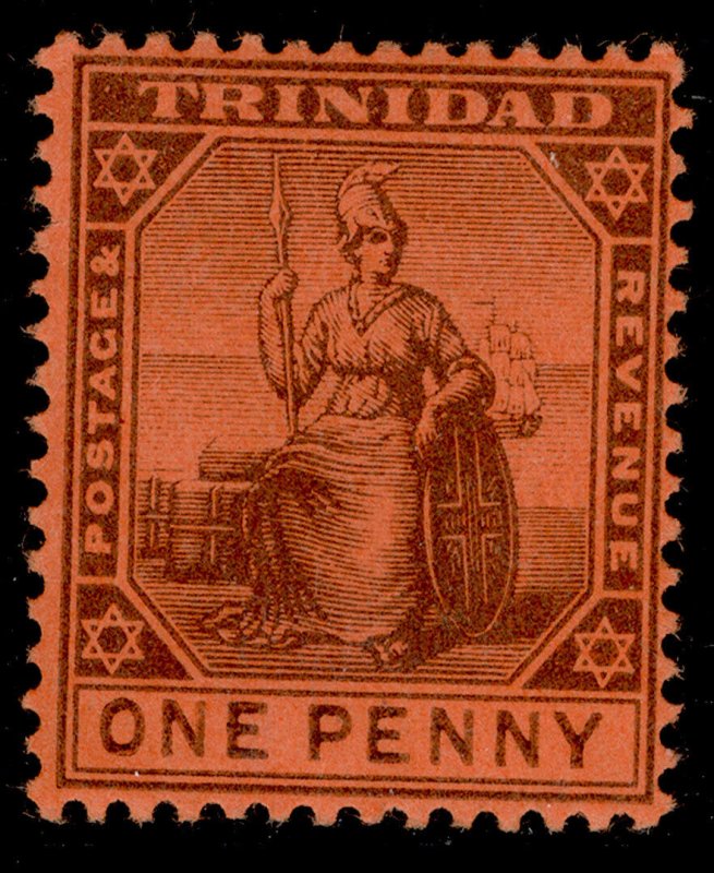 TRINIDAD EDVII SG134, 1d black/red, M MINT. Cat £14.