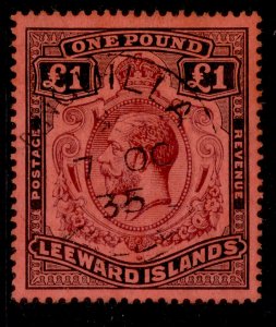 Leeward Islands GV SG80, Purple & Black/Red, Very Finely Used. cat-