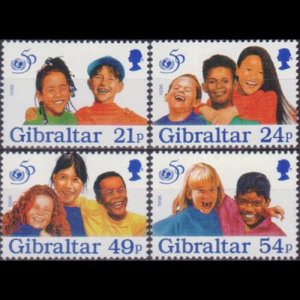 GIBRALTAR 1996 - Scott# 715a-d UNICEF 50th. Set of 4 NH