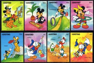 Lesotho - 1991 Children's Games Disney Set & MS SG 1055-1063