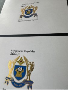 Togo 2022 Mi. ? 50 Year Old Golden Grand Lodge Regular Freemasons Luxury Proof-