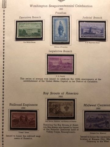 US 1949 thru 1953 Commemoratives OGNH - See Description