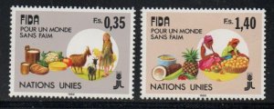 UN Geneva Sc 162-163 1988 IFAD stamp set mint NH